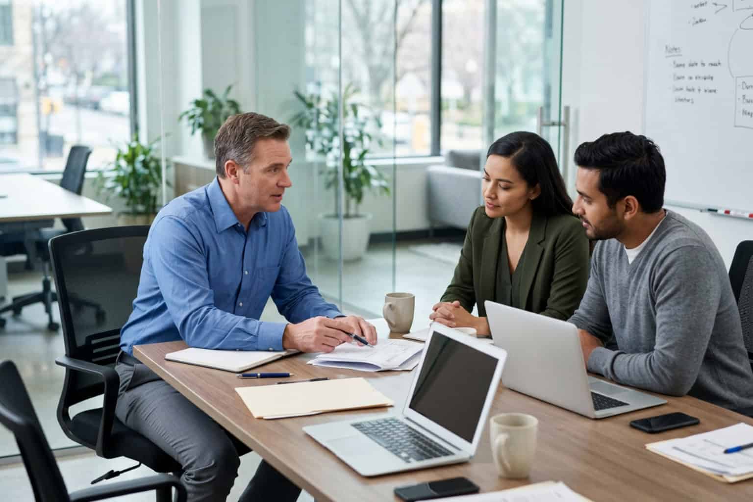 Business owners meeting with a tax advisor